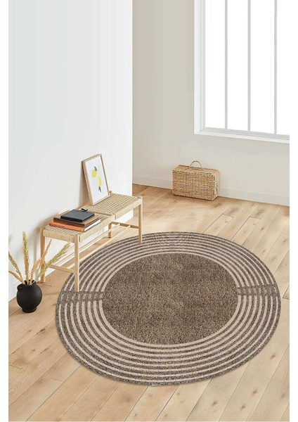 Dijital Baskılı Kaymaz Taban Yıkanabilir Yuvarlak Salon Halısı Koridor Halısı Paspas NDY-HY-1241