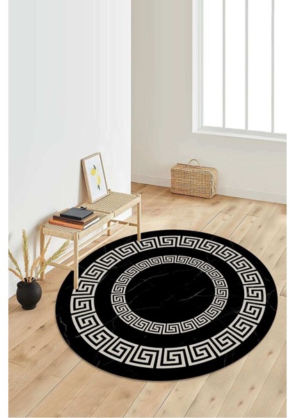 Dijital Baskılı Kaymaz Taban Yıkanabilir Yuvarlak Salon Halısı Koridor Halısı Paspas NDY-SD-529