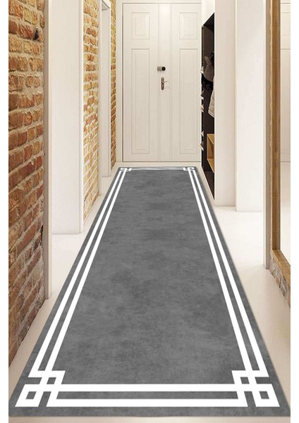 Dijital Baskılı Kaymaz Taban Yıkanabilir Modern Yolluk ve Koridor Halısı NDU-SD-763