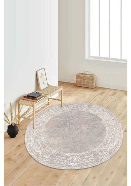 Dijital Baskılı Kaymaz Taban Yıkanabilir Yuvarlak Salon Halısı Koridor Halısı Paspas NDY-HT-372
