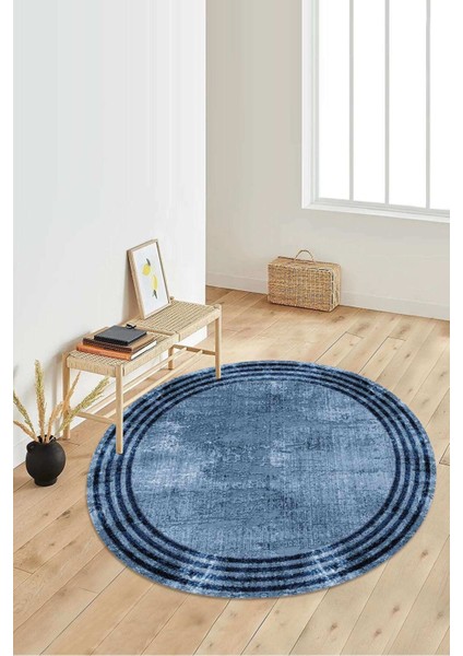 Dijital Baskılı Kaymaz Taban Yıkanabilir Yuvarlak Salon Halısı Koridor Halısı Paspas NDY-HT-488