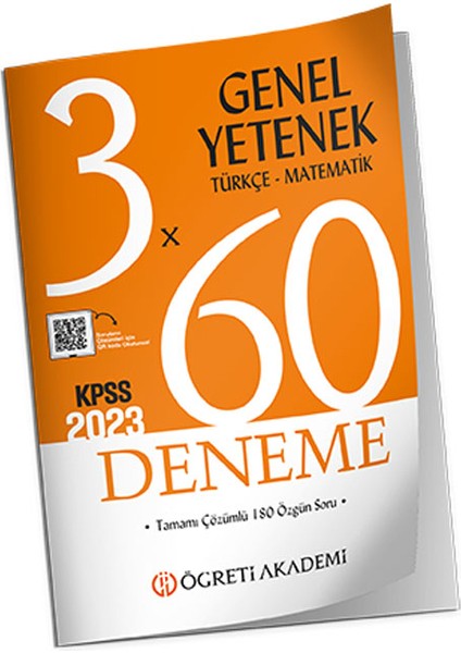 KPSS Genel Yetenek Genel Kültür 3X60 Deneme (Türkçe-Matematik)