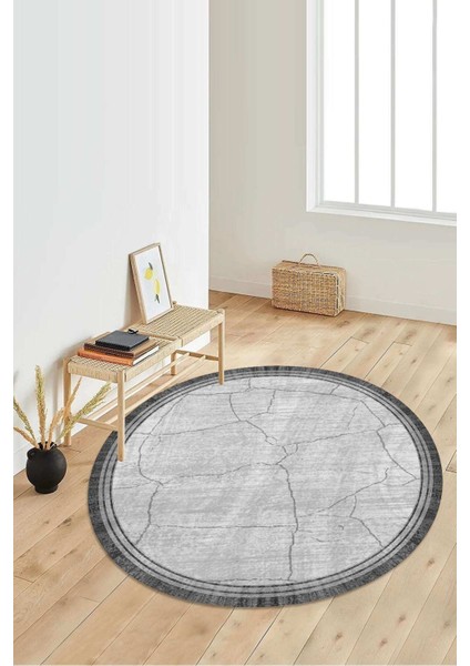 Dijital Baskılı Kaymaz Taban Yıkanabilir Yuvarlak Salon Halısı Koridor Halısı Paspas NDY-HT-1480