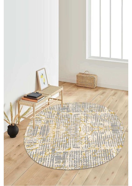 Dijital Baskılı Kaymaz Taban Yıkanabilir Yuvarlak Salon Halısı Koridor Halısı Paspas Ndy-Ht-35
