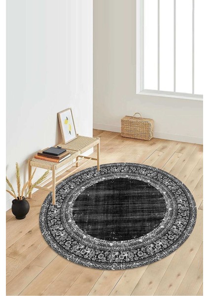 Dijital Baskılı Kaymaz Taban Yıkanabilir Yuvarlak Salon Halısı Koridor Halısı Paspas NDY-HT-124