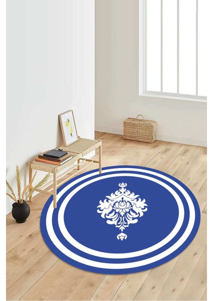 Dijital Baskılı Kaymaz Taban Yıkanabilir Yuvarlak Salon Halısı Koridor Halısı Paspas NDY-HT-817