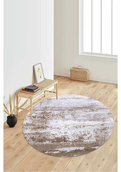 Dijital Baskılı Kaymaz Taban Yıkanabilir Yuvarlak Salon Halısı Koridor Halısı Paspas NDY-HY-944