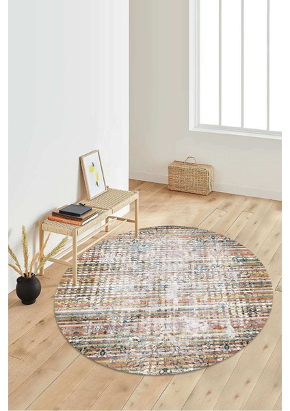 Dijital Baskılı Kaymaz Taban Yıkanabilir Yuvarlak Salon Halısı Koridor Halısı Paspas NDY-SD-230