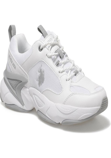 Markasız Maybe Wmn Bagcıklı Yan Arma ve Yazılı Spor Ayakkabı Beyaz-40