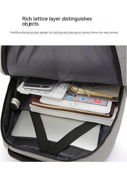 15.6 Inç Bilgisayar Için Uygun Notebook Sırt Çantası - Gri (Yurt Dışından) fiyatları