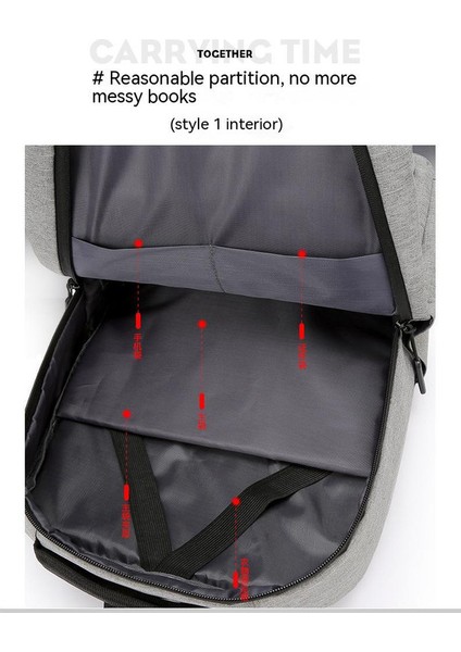 15.6 Inç Bilgisayar Için Uygun Notebook Sırt Çantası - Gri (Yurt Dışından) fırsatları