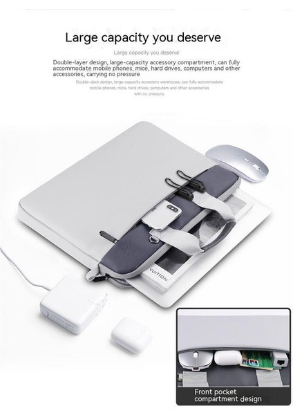 13 Inç Bilgisayar Için Uygun Notebook Çantası - Gri (Yurt Dışından) modelleri