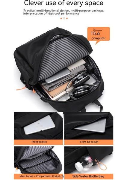 15-15.6 Inç Bilgisayar Için Uygun Notebook Sırt Çantası - Siyah (Yurt Dışından) modelleri