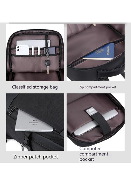 15-15.6 Inç Bilgisayar Için Uygun Notebook Sırt Çantası - Siyah (Yurt Dışından) fırsatları
