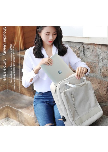 15.6 Inç Bilgisayar Için Uygun Notebook Çantası - Bej (Yurt Dışından) modelleri