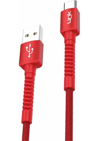 K552 Type-C USB Metal Başlı Data/şarj Kablosu 3A 1mt