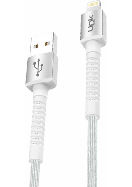 K550 Lightning-Usb Metal Başlı Data/şarj Kablosu 3A 1mt