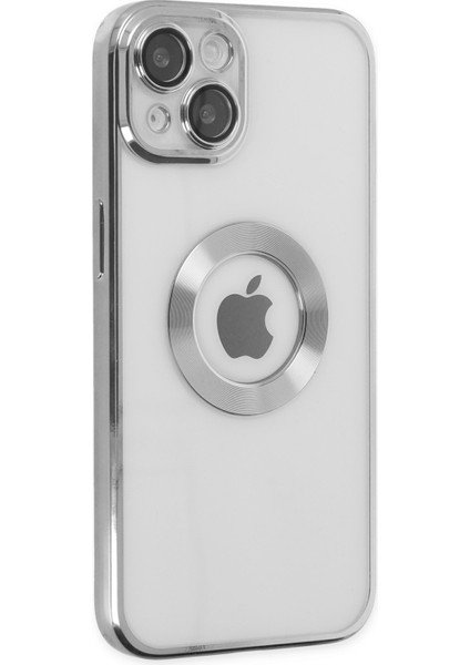 Happycase iPhone 13 Kılıf Slot Silikon - Gümüş