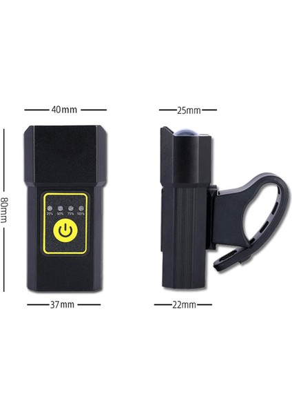 Bisiklet Ön Işık USB Şarj Edilebilir Far El Feneri Far, Arka Lamba Olmadan (Yurt Dışından) fırsatları