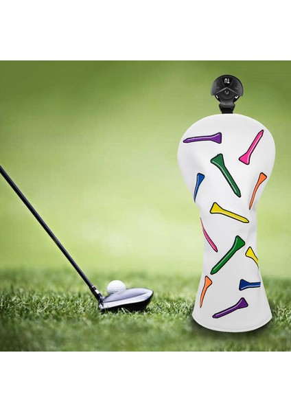 Su Geçirmez Pu Golf Kapağı Fairway Hibrit Headcover Sleep Corector Desen 9.5X24CM (Yurt Dışından) modelleri