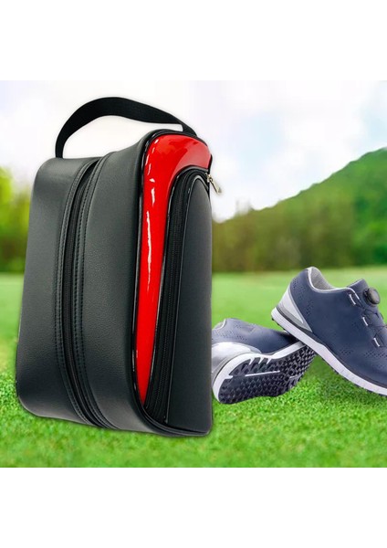 Golf Ayakkabı Çanta Fermuarlı Tote Premium Deri Spor Ayakkabı Çanta Ayakkabı Taşıyıcı Çanta Kırmızı (Yurt Dışından) modelleri