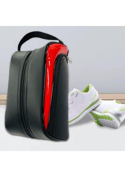 Golf Ayakkabı Çanta Fermuarlı Tote Premium Deri Spor Ayakkabı Çanta Ayakkabı Taşıyıcı Çanta Kırmızı (Yurt Dışından) indirimleri