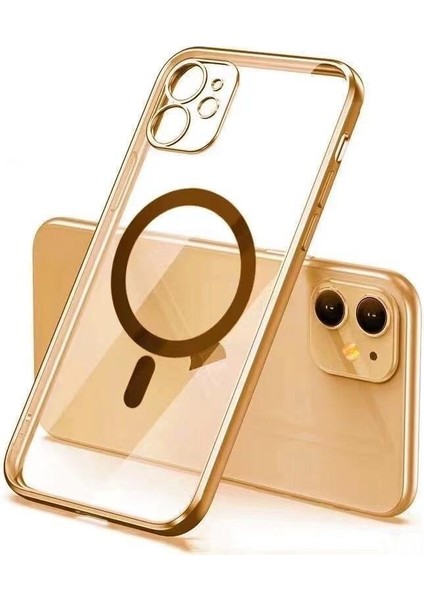 iPhone 11 Magsafe Uyumlu Parlak Lazer Kapak-Kılıf
