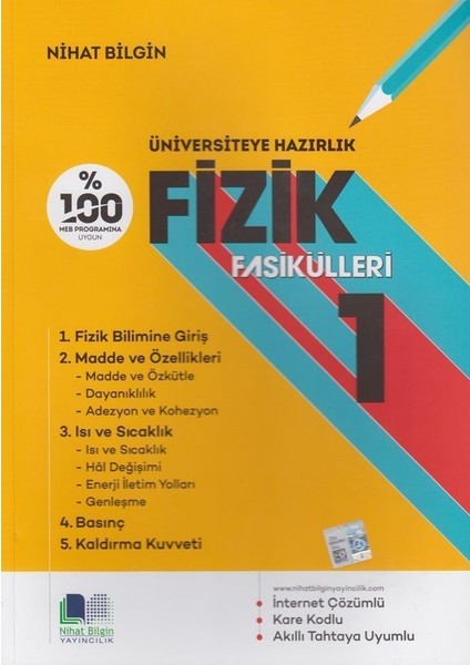 Nihat Bilgin Yayıncılık Nihat Bilgin Fizik Fasikülleri 1 Fizik Bilimine Giriş