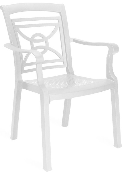 Commadore Koltuk Beyaz - Plastik Bahçe Sandalyesi