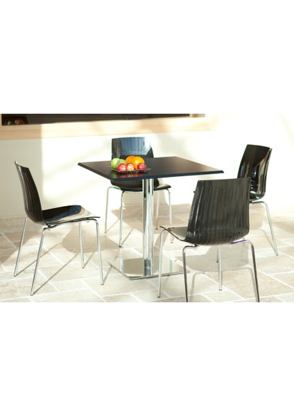 X-Treme Sandalye Solid Siyah Krom Ayaklı modelleri