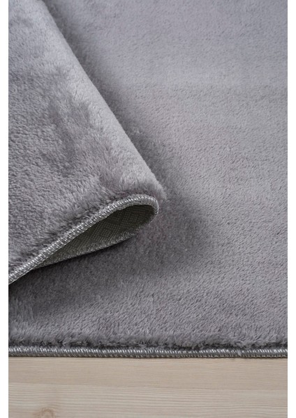 Comfort Puffy Peluş Halı Gri Saçaksız modelleri