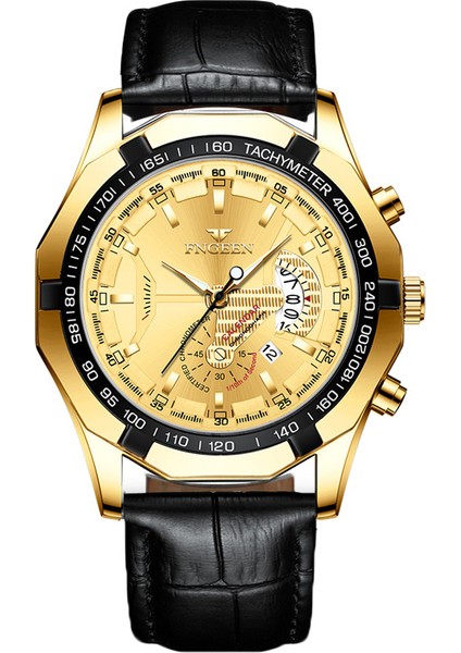 Erkek Su Geçirmez Kuvars Saat - Altın (Yurt Dışından)