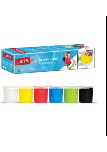 Akrilik Boya Seti Let's Acrylic Colors 6 Lı Set 6X25 ml Akrilik Boya Seti 1 Paket