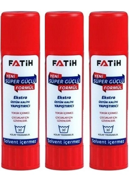 Glue Stick Yapıştırıcı Katı Yapıştırıcı 10 gr Ruj Yapıştırıcı 3 Adet
