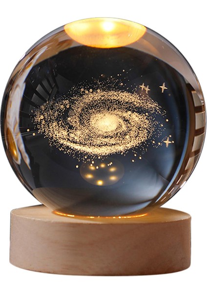 Kristal Ball Gece Işık Gezegensel Dekoratif Gece Lambası LED Hafif Dekor (Yurt Dışından)