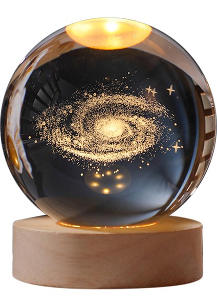 Kristal Ball Gece Işık Gezegensel Dekoratif Gece Lambası LED Hafif Dekor (Yurt Dışından)