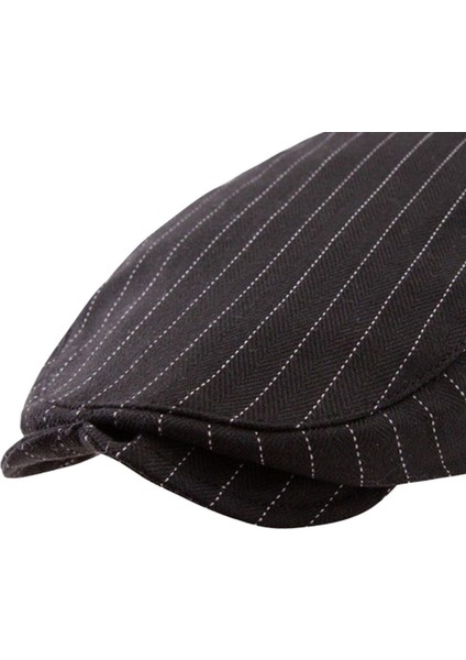 Resmi Çocuk Şapkası Elastik Erkek Şapka Sürücüsü Şapka Erkek Erkekler Siyah Pinstripe M (Yurt Dışından) modelleri
