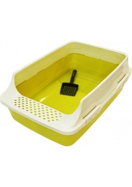 Büyük Boy Açık Kedi Kum Kabı Tuvalet 64X45X25H