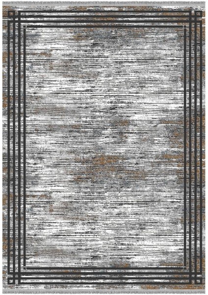 Ipek Halı Erva 18103 Gri Çerçeveli Modern Salon Halısı