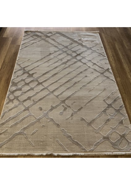Ipek Mekik Halı Gaspara 14770 Gri Modern Salon Halısı