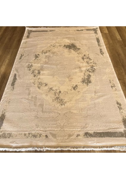 Ipek Mekik Halı Blossom 13555 Krem Gri Klasik Salon Halısı