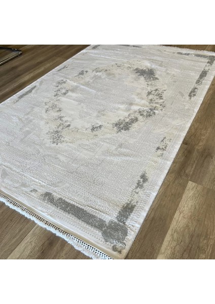 Ipek Mekik Halı Blossom 13555 Krem Gri Klasik Salon Halısı