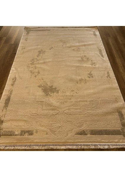Ipek Mekik Halı Blossom 13555 Krem Gri Klasik Salon Halısı