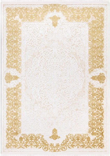 Ipek Halı Gaspara 14958 Krem Gold Klasik Salon Halısı