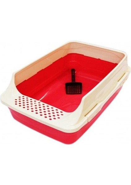 Büyük Boy Açık Kedi Kum Kabı Tuvalet 64X45X25H