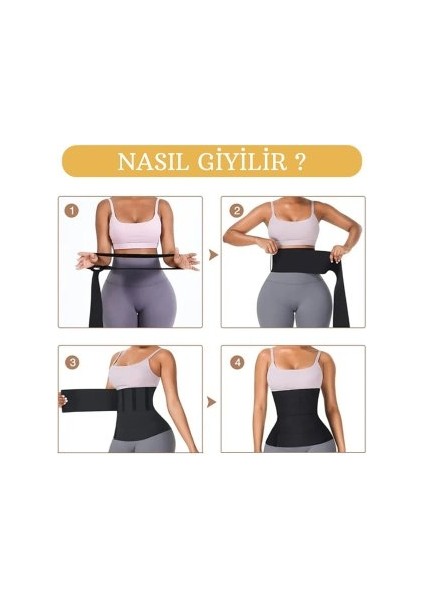 Bele Dolamalı Kum Saati 3m Sarma Unisex Bel Vücut Korsesi Tummy Wrap Waist Inceltici