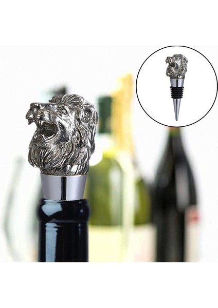 Hayvan Şişesi Durdurucu Çinko Alaşımlı Hava Geçirmez, Kırmızı Şişe Aslanı Durdurucu Için indirimleri