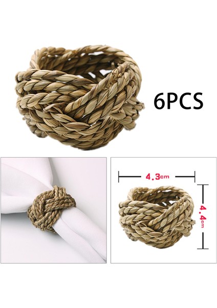 6x Yaratıcı Peçete Yüzükleri Şükran Günü Yeni Yıl Partisi Cafe 4.3x4.4cm Için Serviette Yüzükleri indirimleri