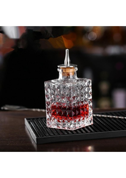 Cam Bitters Bottle Barmen Dekanter Pourer Bar Aracı Masaüstü Meydanı fiyatları