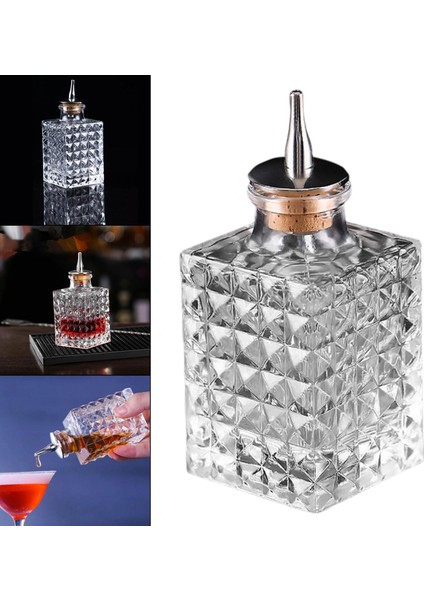 Cam Bitters Bottle Barmen Dekanter Pourer Bar Aracı Masaüstü Meydanı fırsatları